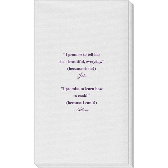 Your Personalized Text Linen Like Guest Towels